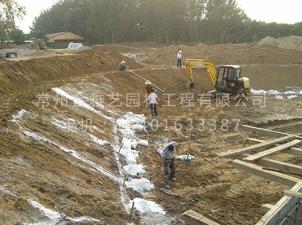 水系駁岸施工現場(chǎng) (2)